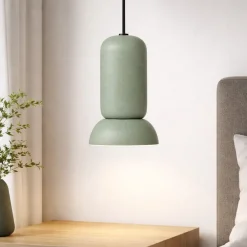 Lampade A Sospensione-Selezionato da Mazzolaluce Lampada a sospensione verde satinato di ceramica