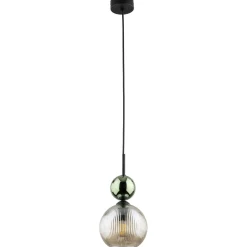 Lampade A Sospensione-Selezionato da Mazzolaluce lampada a sospensione vetro ambra verde per comodini camera da letto