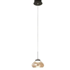 Lampade A Sospensione-Fabas Luce Lampada a sospensione vetro ambra arabella