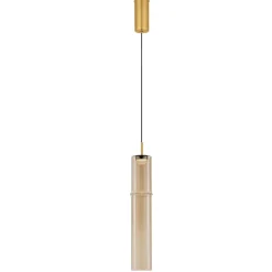 Lampade A Sospensione-Selezionato da Mazzolaluce Lampada a sospensione vetro ambra per comodino led 3000k