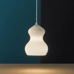 Lampade A Sospensione-Ondaluce Lampada a sospensione vetro bianco opaco madagascar