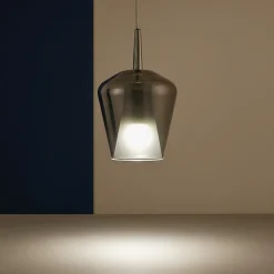 Lampade A Sospensione-Selezionato da Mazzolaluce Lampada a sospensione vetro cromo design luce pendente