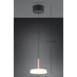 Lampade A Sospensione-Selezionato da Mazzolaluce Lampada a sospensione vetro disco bianco metallo caffè design led 3000k dimmerabile