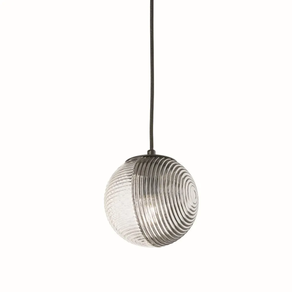Lampade A Sospensione-Ondaluce Lampada a sospensione vetro fume sfera bella