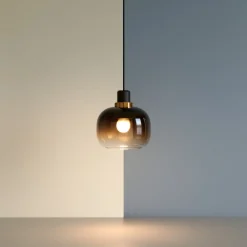 Lampade A Sospensione-Eglo Lampada a sospensione vetro marrone oilella