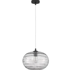 Lampade A Sospensione-Selezionato da Mazzolaluce Lampada a sospensione vetro sfera trasparente grigio