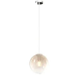 Lampade A Sospensione-Top Light Lampada a sospensione vetro sfera boccia ambra per comodino