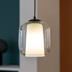 Lampade A Sospensione-Ondaluce Lampada a sospensione vetro trasparente so verve 2