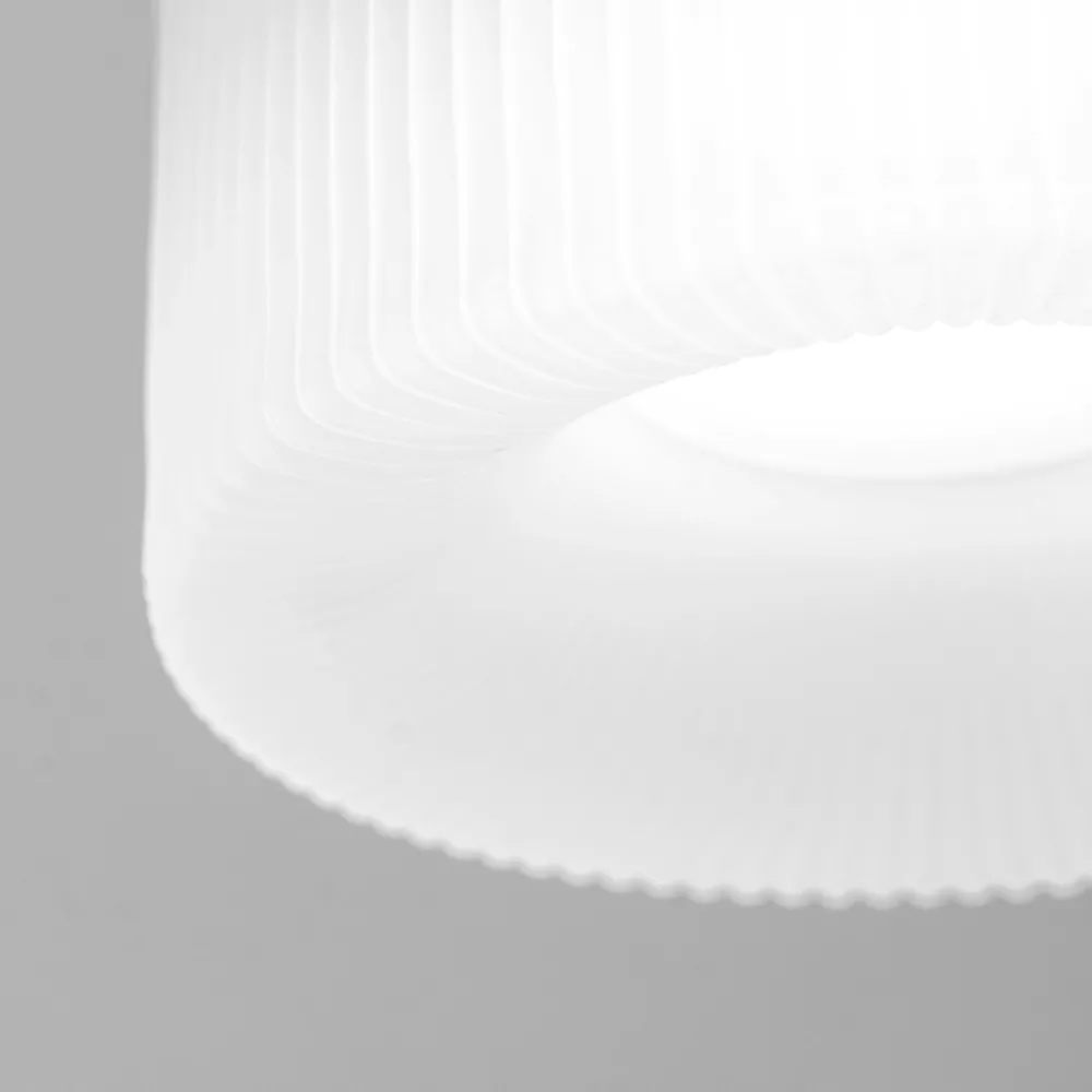 Lampade A Sospensione-Vivida International Lampada a sospensione vivida pilastro vetro rigato bianco satinato