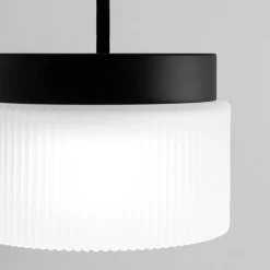 Lampade A Sospensione-Vivida International Lampada a sospensione vivida pilastro vetro rigato bianco satinato