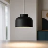 Lampade A Sospensione-Vivida International Lampada a sospensione vivida bottone nero led biemissione dimmerabile con telecomando
