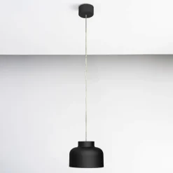 Lampade A Sospensione-Vivida International Lampada a sospensione vivida bottone nero led biemissione dimmerabile con telecomando