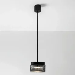 Lampade A Sospensione-Vivida International Lampada a sospensione vivida pilastro vetro fumé