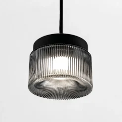 Lampade A Sospensione-Vivida International Lampada a sospensione vivida pilastro vetro fumé
