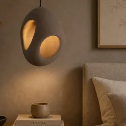 Lampade A Sospensione-Selezionato da Mazzolaluce Lampada a sospensione wabi sabi japandi marrone design moderno