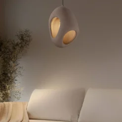 Lampade A Sospensione-Selezionato da Mazzolaluce Lampada a sospensione wabi sabi japandi marrone design moderno