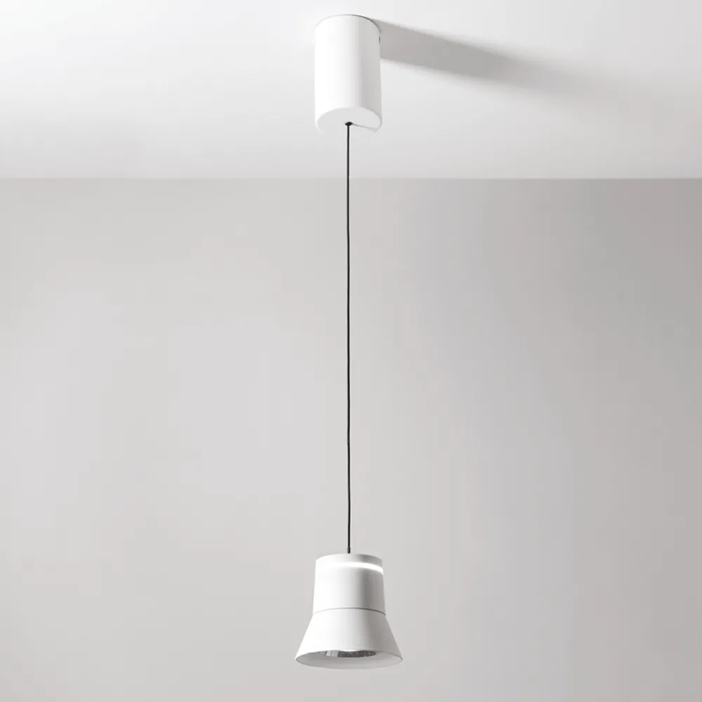 Lampade A Sospensione-Vivida International Lampada bianca a sospensione moderna led 6w 3000k vivida cloche