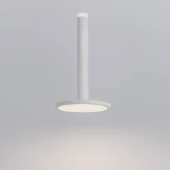 Lampade A Sospensione-Selezionato da Mazzolaluce Lampada bianca a sospensione led 11w 3000k disco piatto