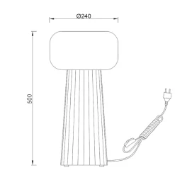 Lampade Da Tavolo-Selezionato da Mazzolaluce Lampada bianca da tavolo design moderno sfera di vetro bianco