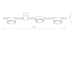 Plafoniere Moderne-Selezionato da Mazzolaluce Lampada bianca 3 luci con faretti gx53 led moderna
