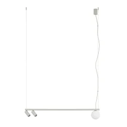 Lampadari Cucina-Selezionato da Mazzolaluce Lampada bilancere a sospensione grigio seta per bancone isola penisola cucina