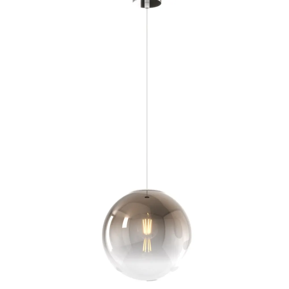 Lampade A Sospensione-Top Light Lampada boccia a sospensione toplight vetro bronzo trasparente 25cm