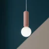 Lampade A Sospensione-Ondaluce Lampada cemento rosso rock