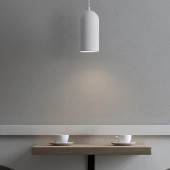 Lampade A Sospensione-Selezionato da Mazzolaluce Lampada cilindro a sospensione cilindro di gesso bianco pitturabile