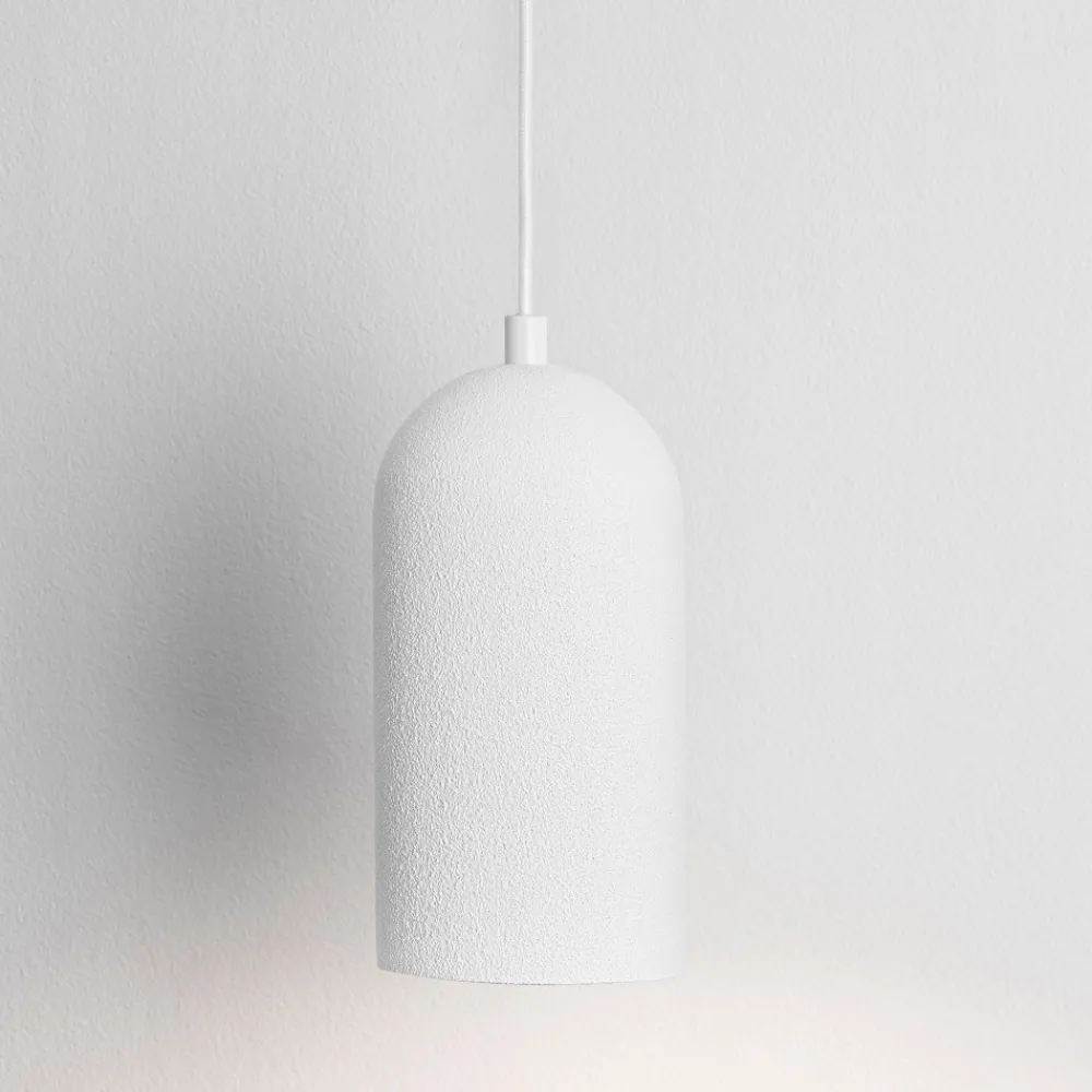 Lampade A Sospensione-Selezionato da Mazzolaluce Lampada cilindro a sospensione cilindro di gesso bianco pitturabile