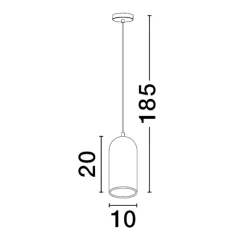 Lampade A Sospensione-Selezionato da Mazzolaluce Lampada cilindro a sospensione cilindro di gesso bianco pitturabile