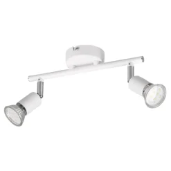 Plafoniere Moderne-Selezionato da Mazzolaluce Lampada con due faretti bianchi orientabili
