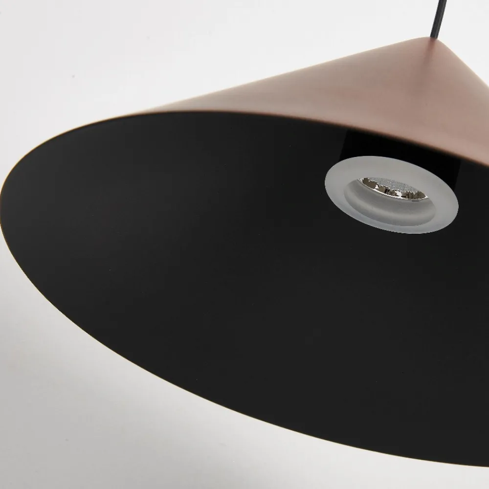 Lampade A Sospensione-Selezionato da Mazzolaluce Lampada cono alluminio colore rame sospensione led dimmerabile