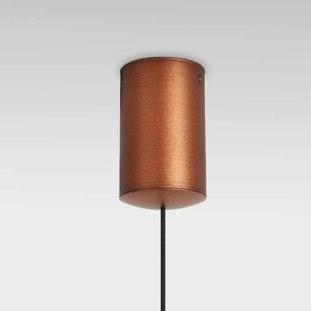 Lampade A Sospensione-Selezionato da Mazzolaluce Lampada cono alluminio colore rame sospensione led dimmerabile