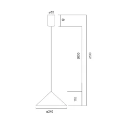 Lampade A Sospensione-Selezionato da Mazzolaluce Lampada cono alluminio colore rame sospensione led dimmerabile