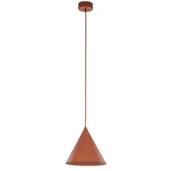 Lampade A Sospensione-Selezionato da Mazzolaluce Lampada cono a sospensione metallo colore mattone 21 cm