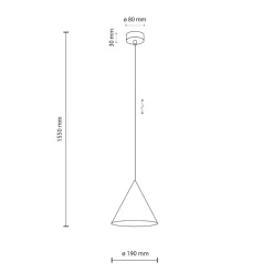 Lampade A Sospensione-Selezionato da Mazzolaluce Lampada cono a sospensione metallo colore mattone 21 cm
