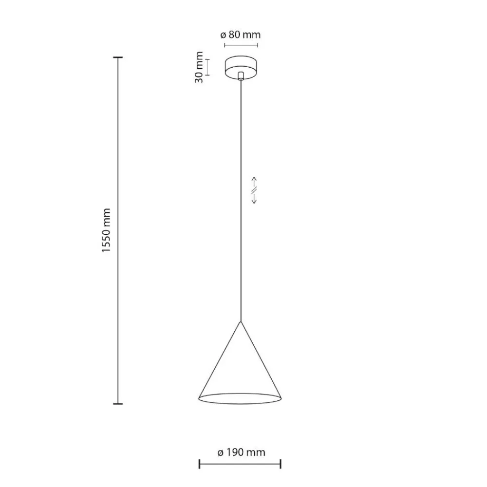 Lampade A Sospensione-Selezionato da Mazzolaluce Lampada cono a sospensione metallo colore mattone 21 cm