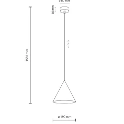 Lampade A Sospensione-Selezionato da Mazzolaluce Lampada cono bianco a sospensione 21 cm