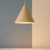 Lampade A Sospensione-Selezionato da Mazzolaluce Lampada cono sospensione beige 25cm