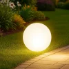 Lampioni Da Giardino-Selezionato da Mazzolaluce Lampada con picchetto sfera bianca da giardino 30cm 5mt cavo con spina