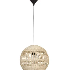 Lampade A Sospensione-Selezionato da Mazzolaluce Lampada cupola di rattan naturale a sospensione 30 cm