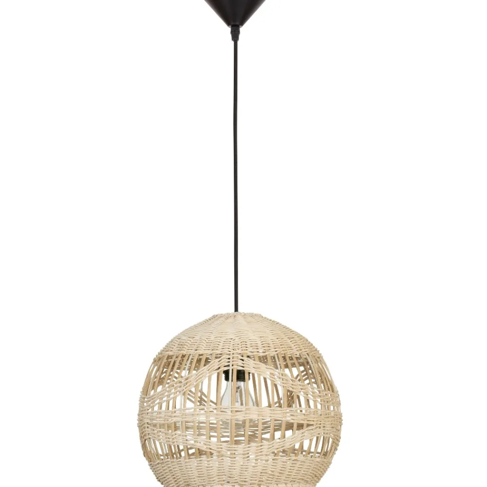 Lampade A Sospensione-Selezionato da Mazzolaluce Lampada cupola di rattan naturale a sospensione 30 cm