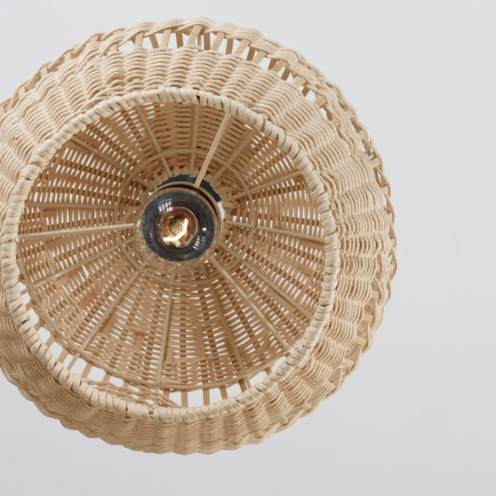 Lampade A Sospensione-Selezionato da Mazzolaluce Lampada cupola di rattan naturale a sospensione 30 cm