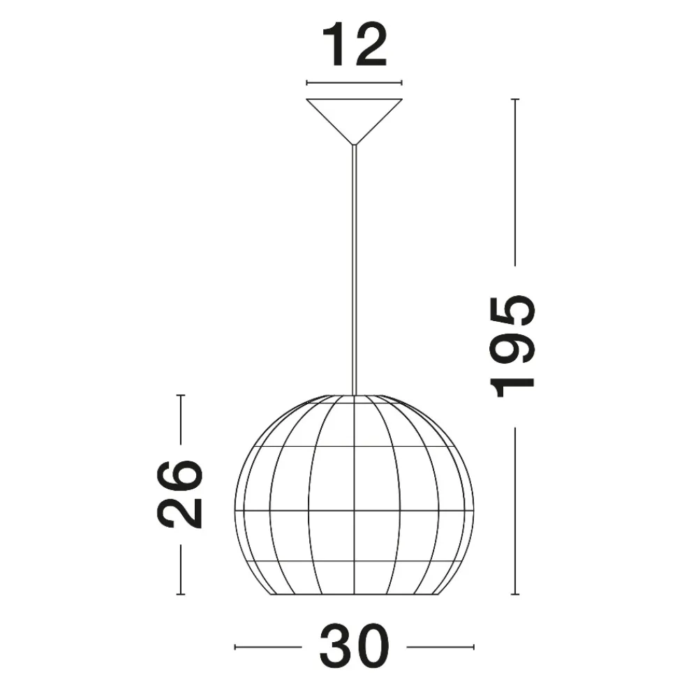 Lampade A Sospensione-Selezionato da Mazzolaluce Lampada cupola di rattan naturale a sospensione 30 cm