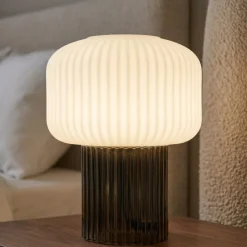 Abat Jour-Perenz Illuminazione Lampada da comodino abat-jour di ceramica marrone moderna otty perenz