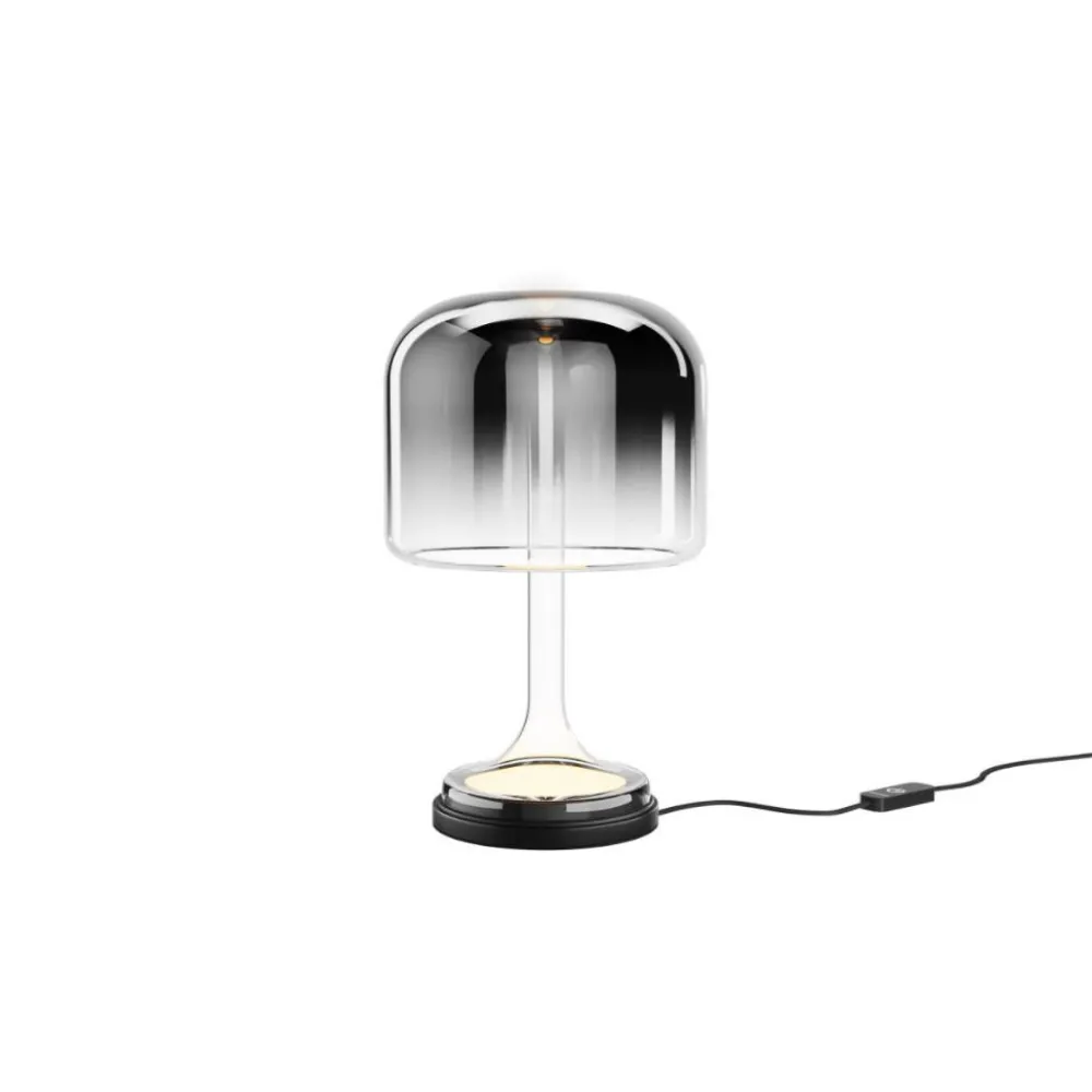 Abat Jour-Maytoni Lampada da comodino abat-jour spirito led 3000k vetro grigio fumo