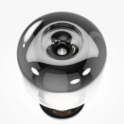 Abat Jour-Maytoni Lampada da comodino abat-jour spirito led 3000k vetro grigio fumo