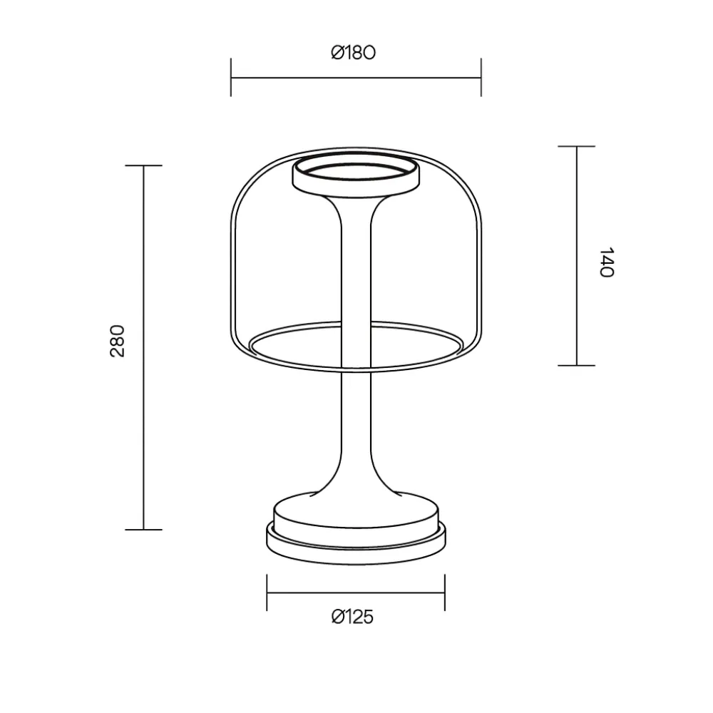 Abat Jour-Maytoni Lampada da comodino abat-jour spirito led 3000k vetro grigio fumo