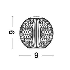 Abat Jour-Selezionato da Mazzolaluce Lampada da comodino abat-jour sfera trasparente oro ricaricabile