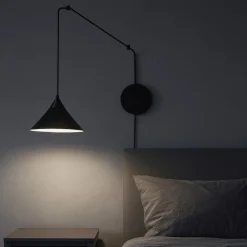 Applique Camera Da Letto-Selezionato da Mazzolaluce Lampada da comodino a parete applique nero fp